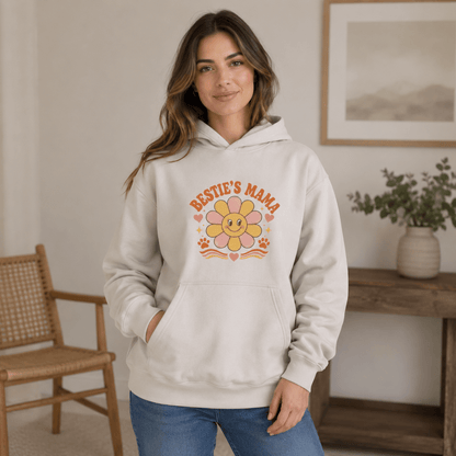 Bestie's Mama & Mama's Bestie Matching Dog & Owner Hoodie Set - FluffnCoIvoryxsS
