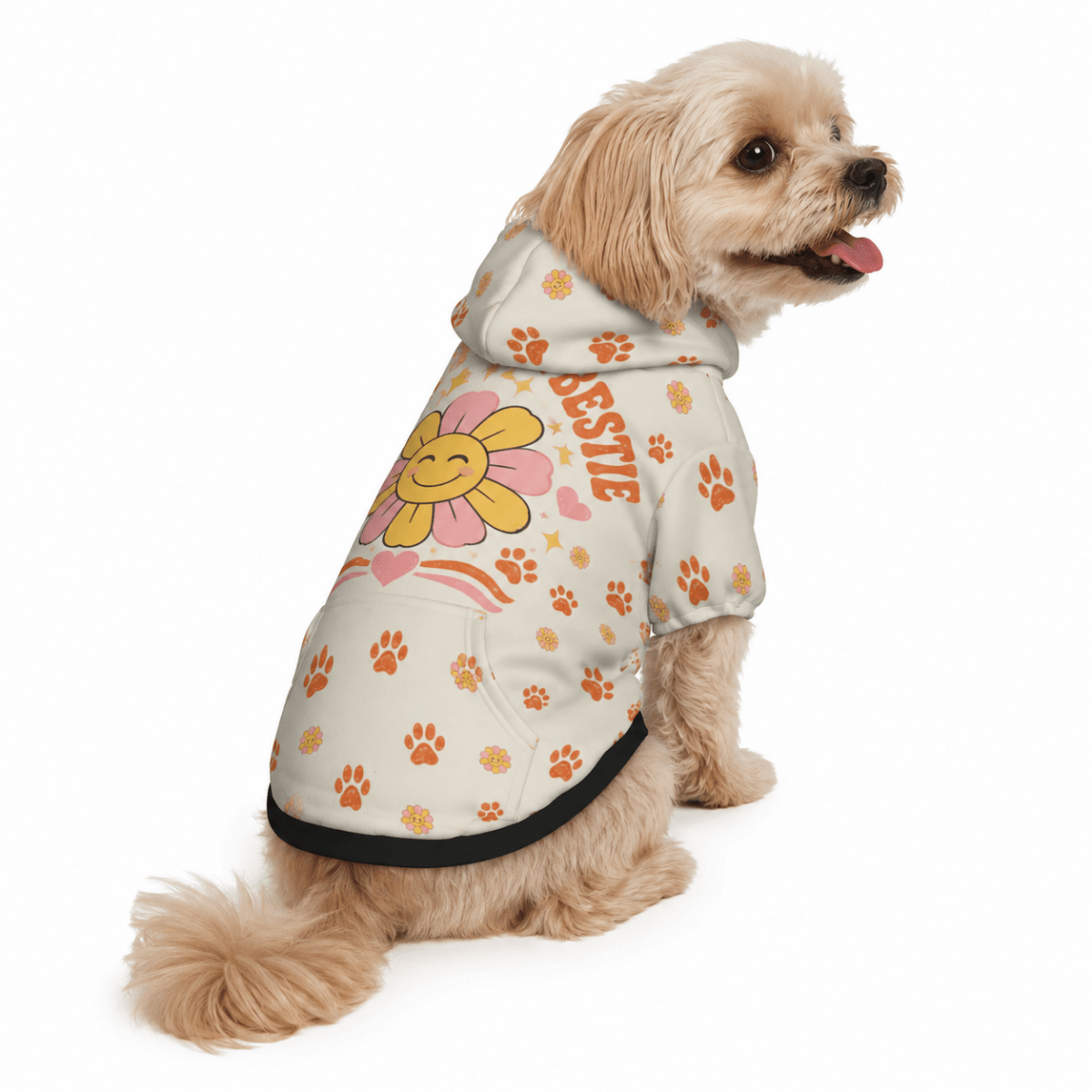 Bestie's Mama & Mama's Bestie Matching Dog & Owner Hoodie Set - FluffnCoIvoryxsS