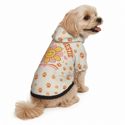 Bestie's Mama & Mama's Bestie Matching Dog & Owner Hoodie Set - FluffnCoIvoryxsS