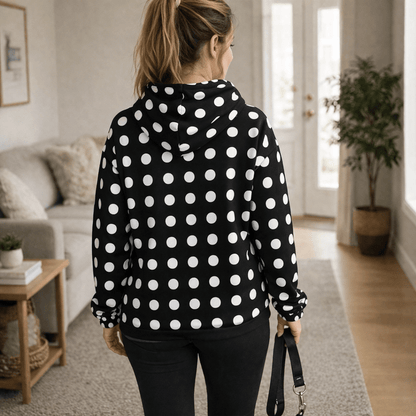 Black and White Polka Dot All Over Print Set - FluffnCoSScats