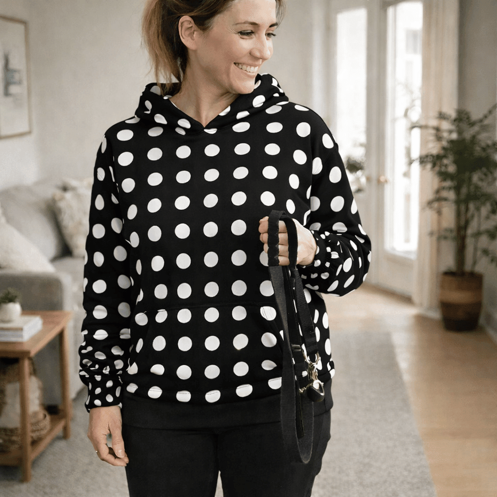 Black and White Polka Dot All Over Print Set - FluffnCoSScats