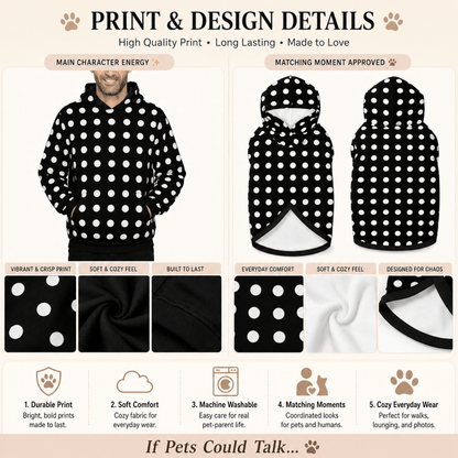 Black and White Polka Dot All Over Print Set - FluffnCoSScats