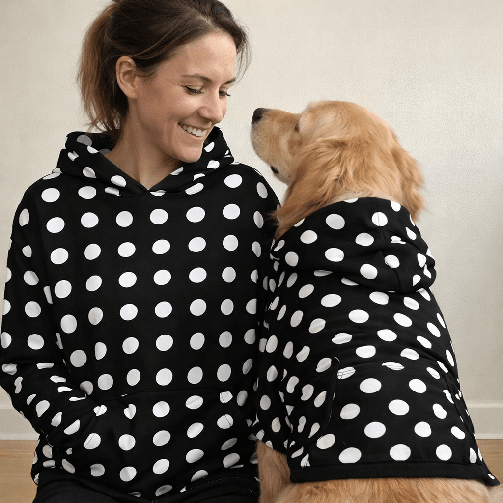 Black and White Polka Dot All Over Print Set - FluffnCoSScats