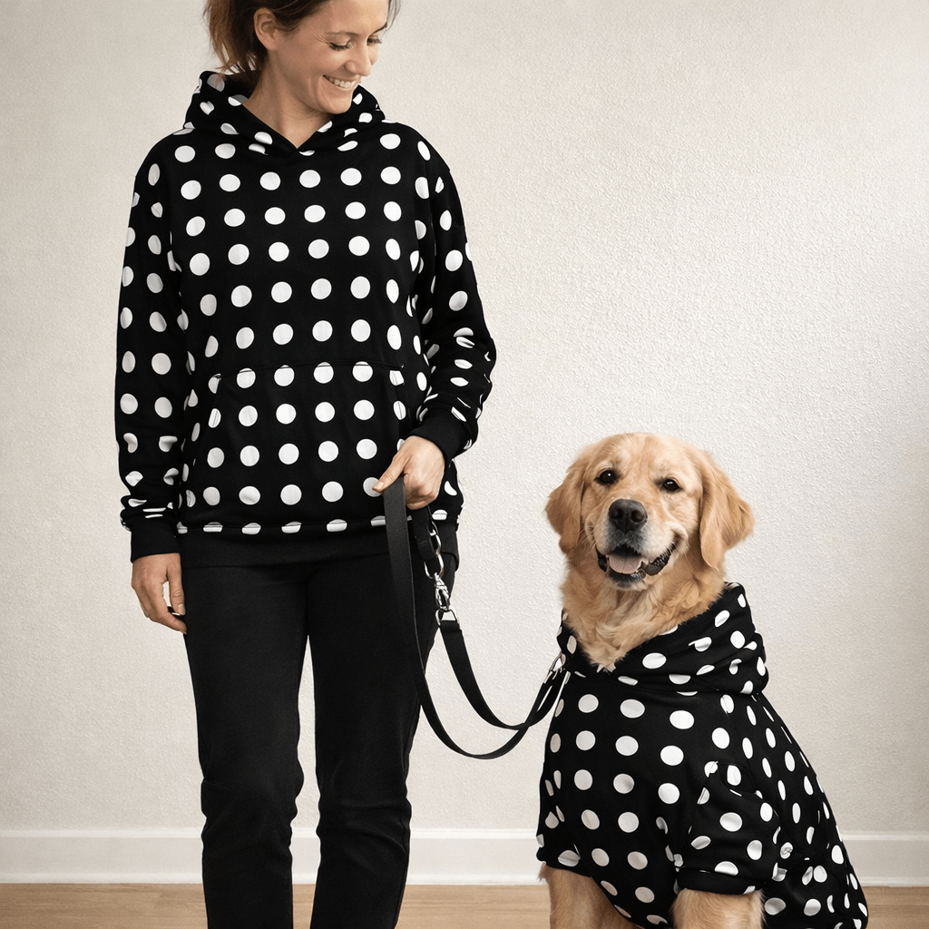 Black and White Polka Dot All Over Print Set - FluffnCoSScats