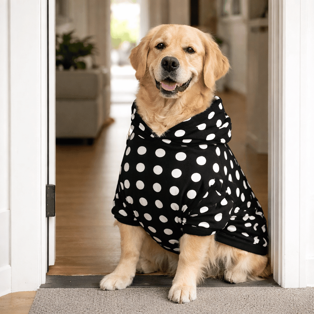 Black and White Polka Dot All Over Print Set - FluffnCoSScats