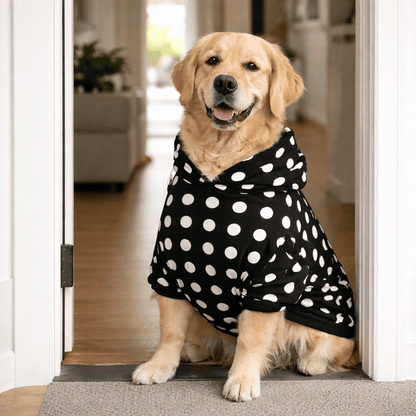 Black and White Polka Dot All Over Print Set - FluffnCoSScats