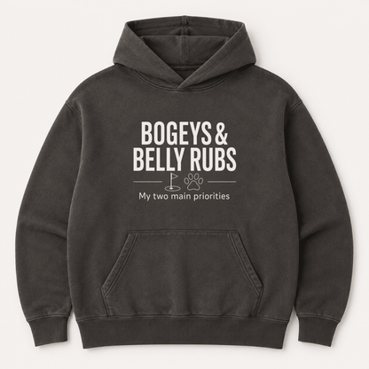 Bogeys and Belly Rubs Human Hoodie - FluffnCoblackxshuman only