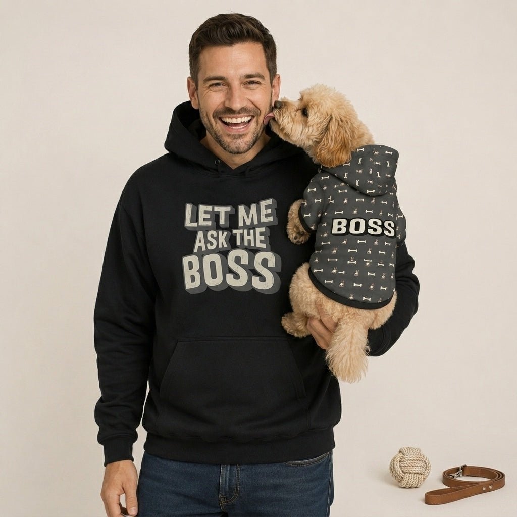 Boss Matching Pet & Owner Hoodie Set - FluffnCoSBlackxs