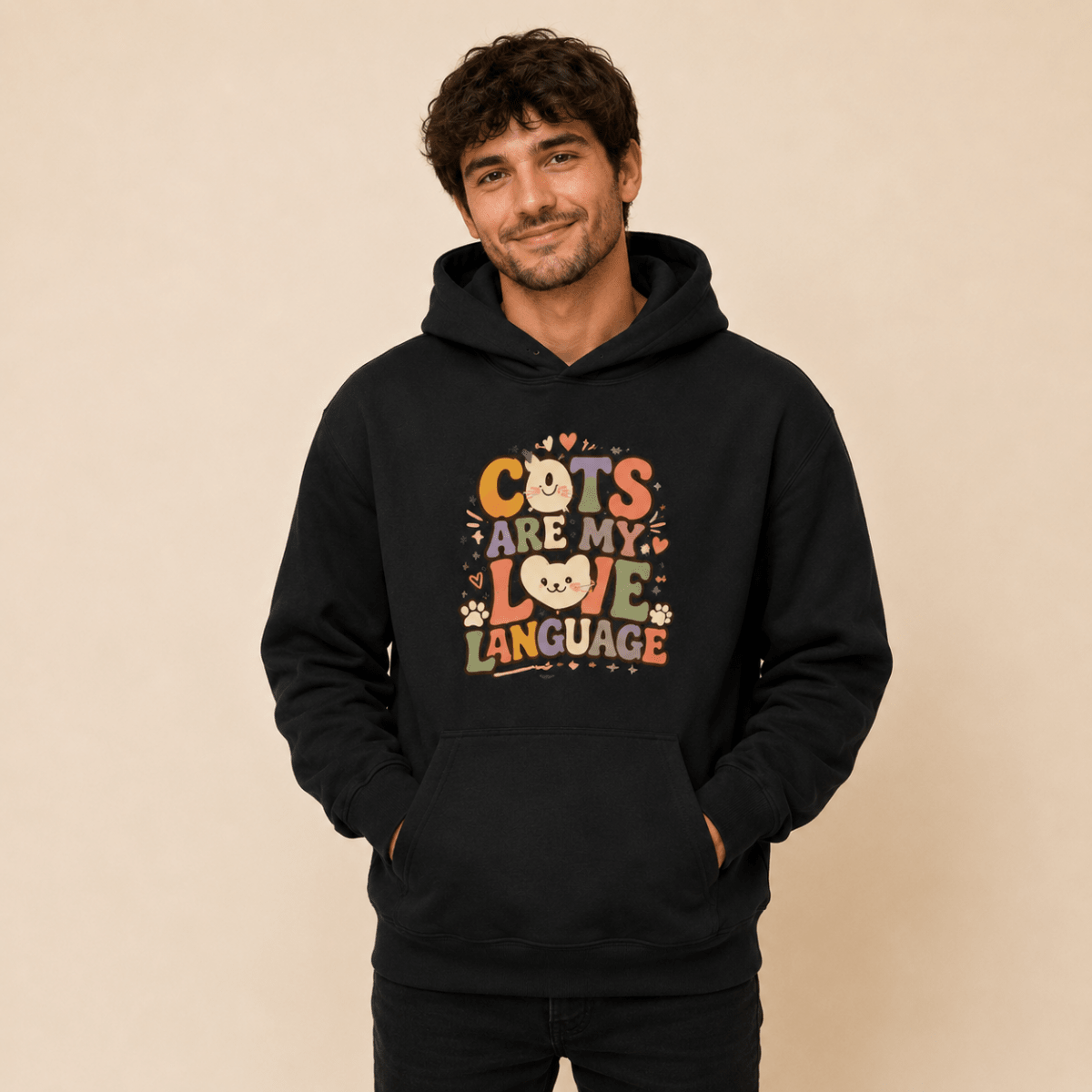 Cats are my Love Language Pet and Owner Hoodie Set - FluffnCoSandstonexsS