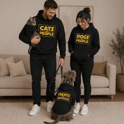 Cats Over People Matching Pet & Owner Hoodie Set - FluffnCoSblackxsmatchingset