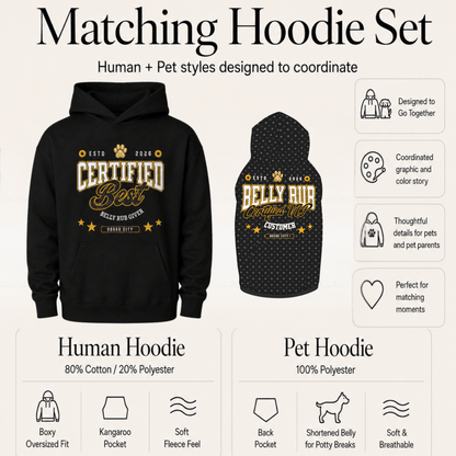 Certified Best Belly Rub Provider Matching Pet & Owner Set - FluffnCoGrey HeatherxsScats