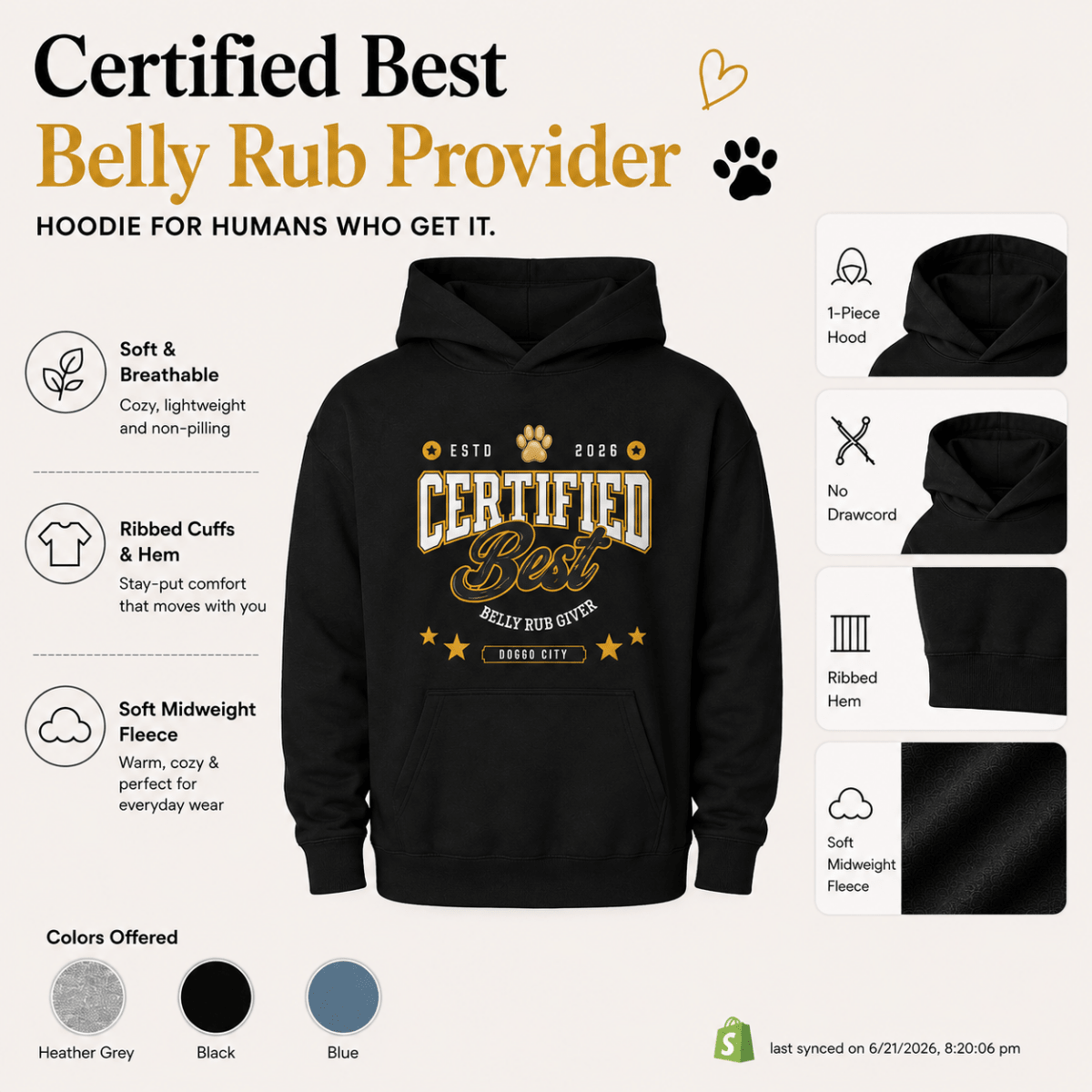 Certified Best Belly Rub Provider Matching Pet & Owner Set - FluffnCoGrey HeatherxsScats
