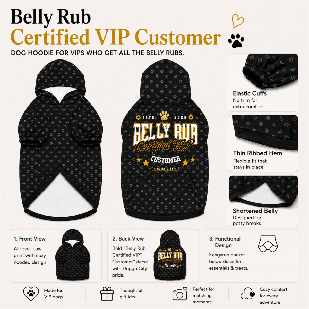 Certified Best Belly Rub Provider Matching Pet & Owner Set - FluffnCoGrey HeatherxsScats