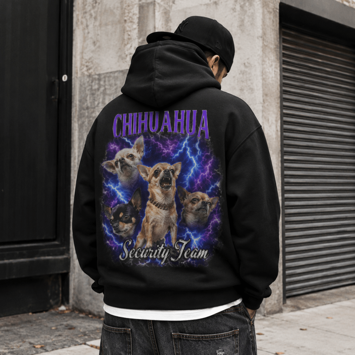 Chihuahua Security Team Bootleg Limited Edition Human Hoodie - FluffnCoXSBrushed FleeceFashion