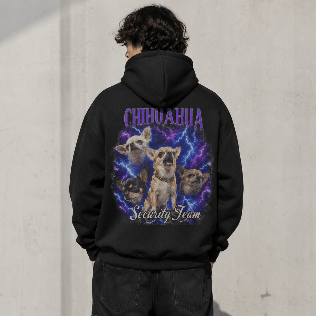 Chihuahua Security Team Bootleg Limited Edition Human Hoodie - FluffnCoXSBrushed FleeceFashion