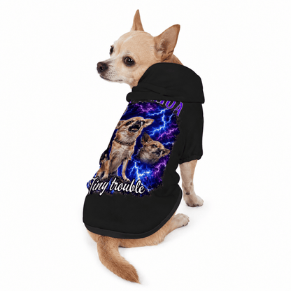 Chihuahua Tiny Trouble Pet Hoodie Bootleg Design - FluffnCoS