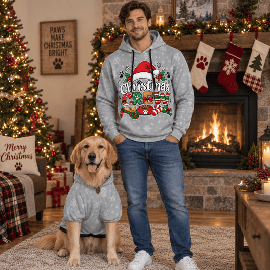 Christmas Crew Holiday Human Hoodie - FluffnCoGreyS