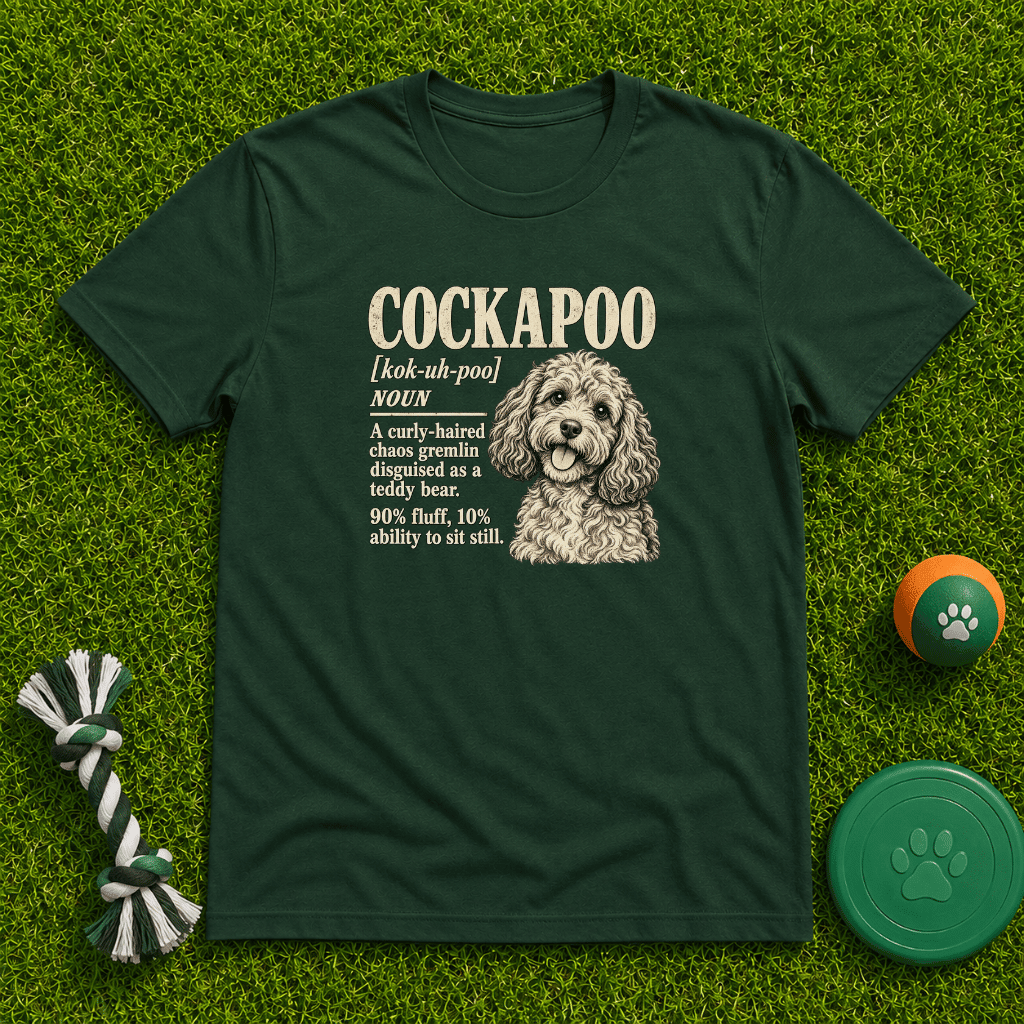 Cockapoo Pawtionary T Shirt - FluffnCoblackxs