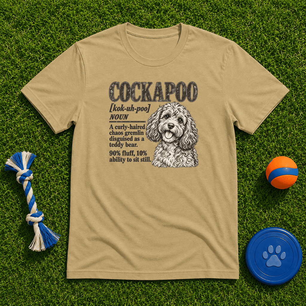 Cockapoo Pawtionary T Shirt - FluffnCoblackxs