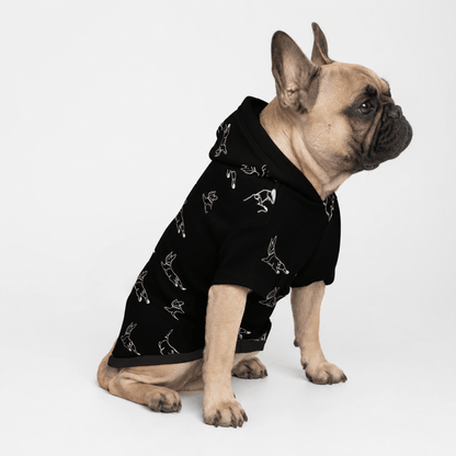 Coffee & Sploot French Bulldog Pet Hoodie - FluffnCoolivexsS