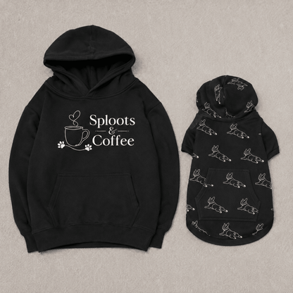 Coffee & Sploot French Bulldog Pet Hoodie - FluffnCoolivexsS