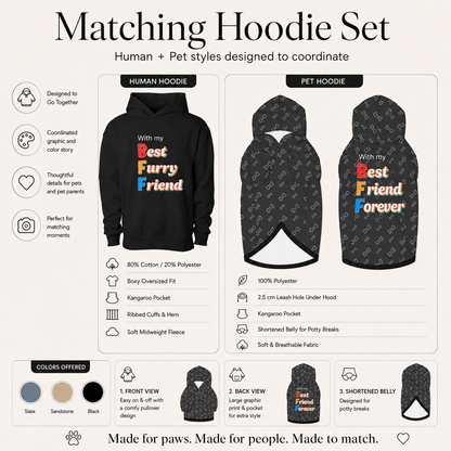 With my BFF Pet and Owner Hoodie Set