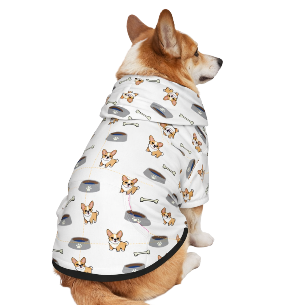 Dog wearing Corgi Pet Only Hoodie (Add-on) pet hoodie