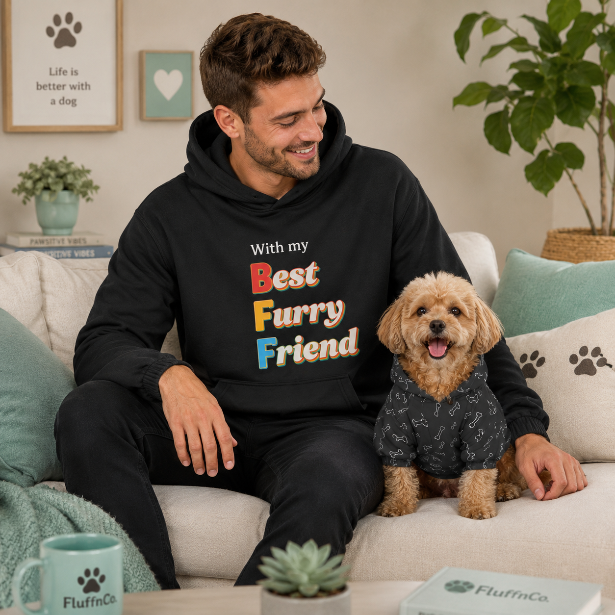With my BFF Pet and Owner Hoodie Set