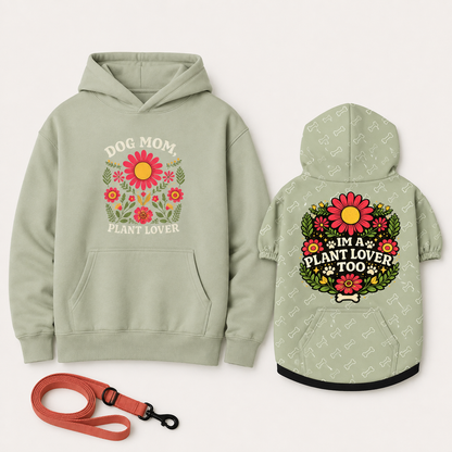 Dog Mom Plant Lover Pet & Owner Hoodie Set