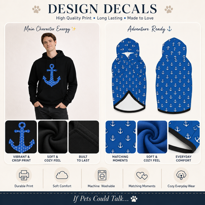 Anchor Matching Pet & Owner Hoodie Set