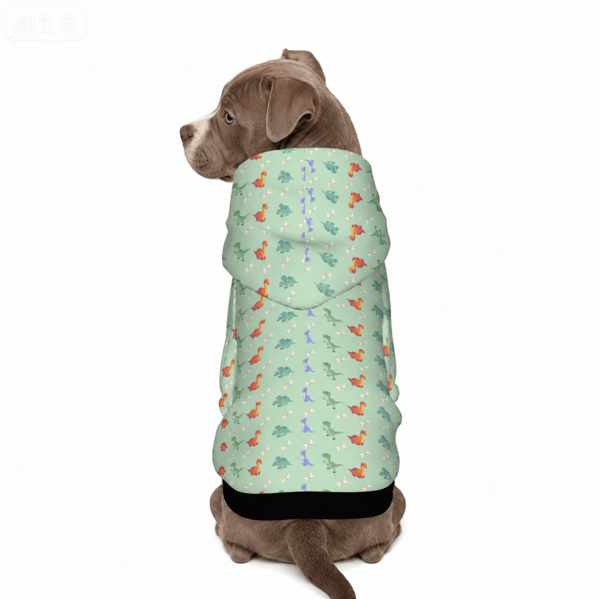 Dinosaur Nursery Pattern Pet Hoodie - FluffnCoBlueXSAddonnursery
