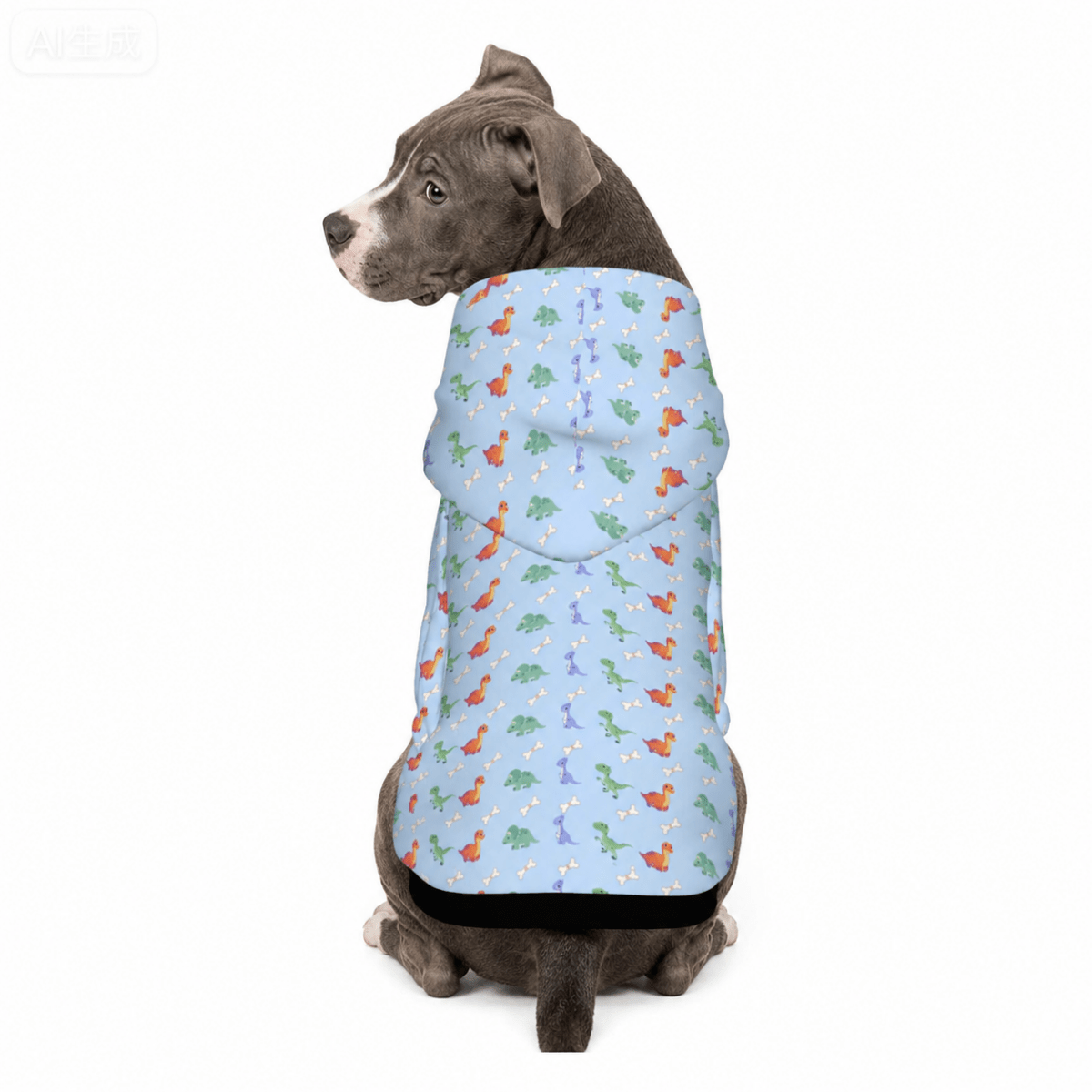 Dinosaur Nursery Pattern Pet Hoodie - FluffnCoBlueXSAddonnursery