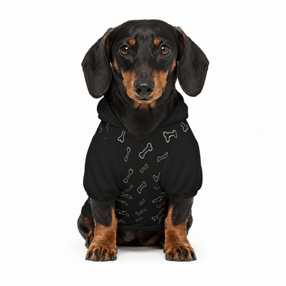 Dog Bone Pattern Pet Hoodie - FluffnCoS