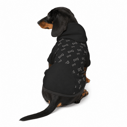 Dog Bone Pattern Pet Hoodie - FluffnCoS