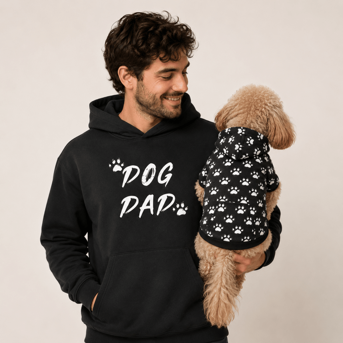 Dog Dad Matching Hoodie Set — Owner + Pup - FluffnCoSBlue Magicxs