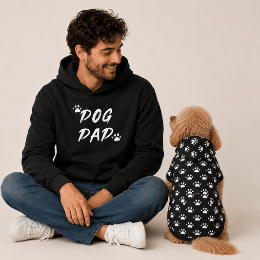 Dog Dad Matching Hoodie Set — Owner + Pup - FluffnCoSBlue Magicxs