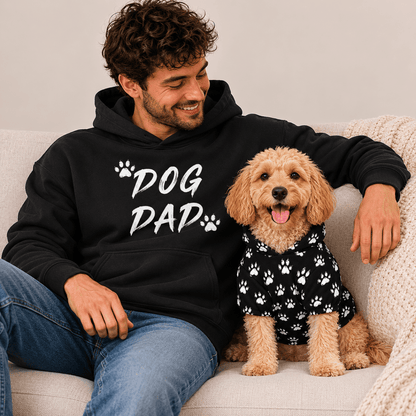 Dog Dad Matching Hoodie Set — Owner + Pup - FluffnCoSBlue Magicxs