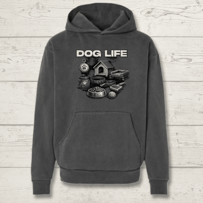 Dog Life Human Hoodie - FluffnCoPigment Blackxs