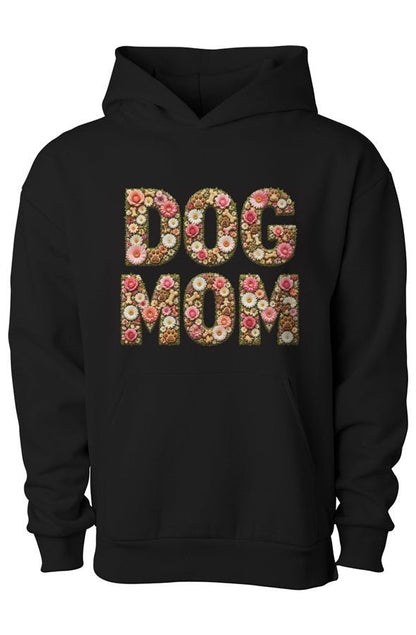 Dog Mom Floral Matching Dog & Owner Hoodie Set - FluffnCoSBlackxsmatchingset