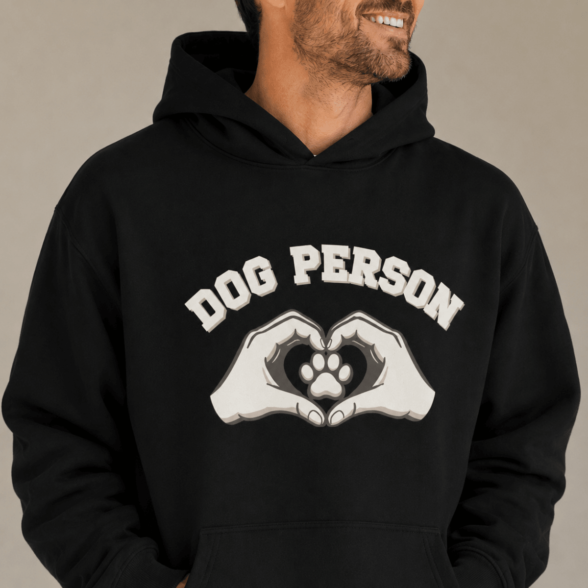 Dog Person Human Hoodie - FluffnCoPigment Blackxs