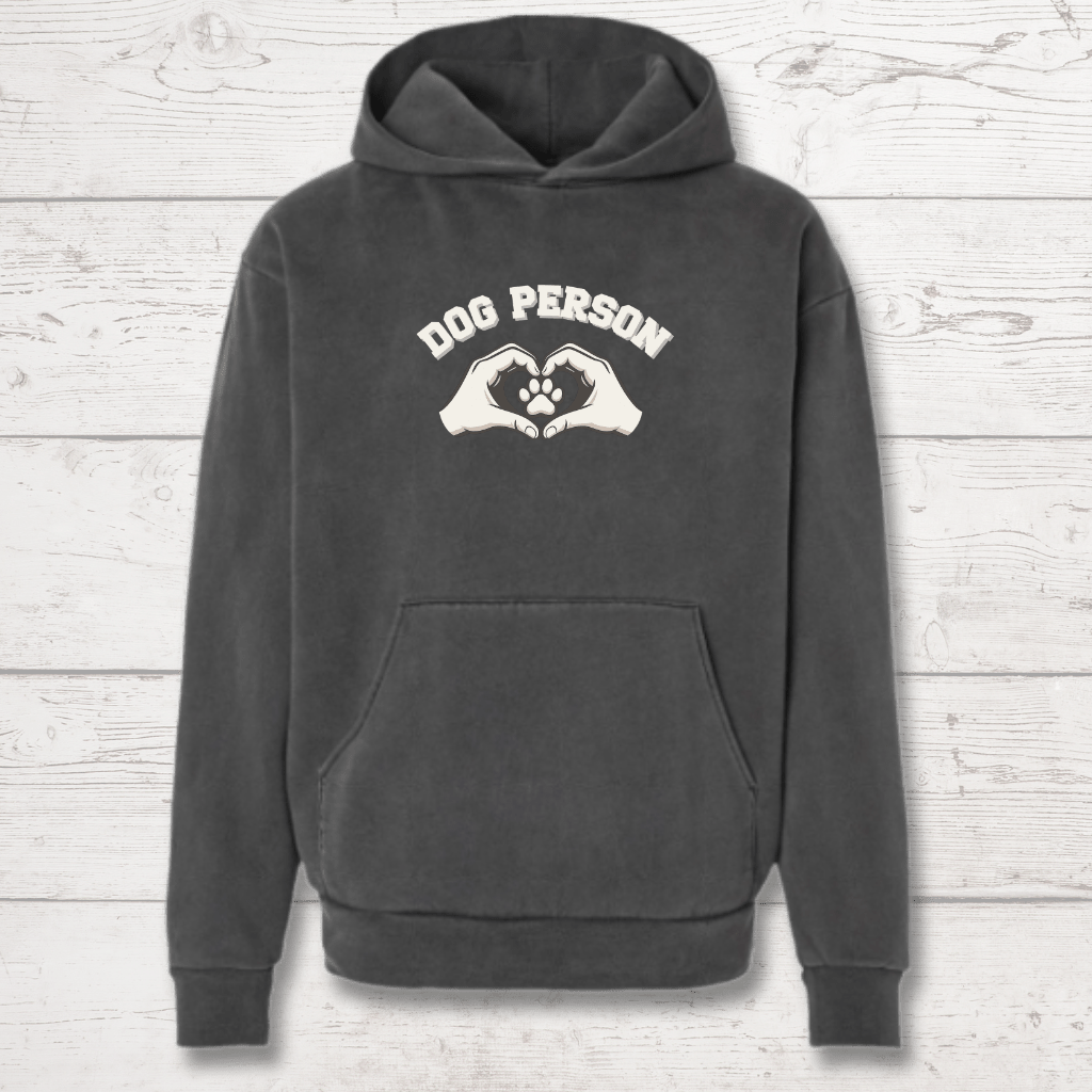 Dog Person Human Hoodie - FluffnCoPigment Blackxs
