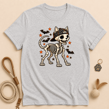 Dog Skeleton Halloween T Shirt - FluffnCoblackxs