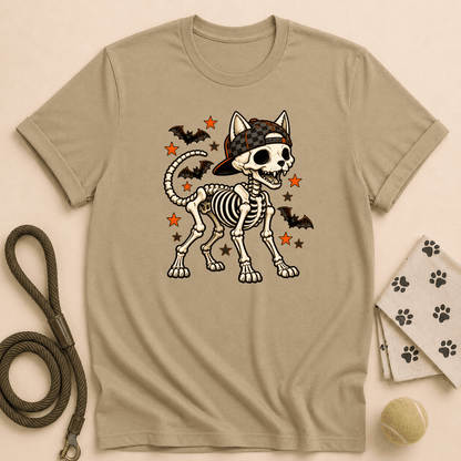Dog Skeleton Halloween T Shirt - FluffnCoblackxs