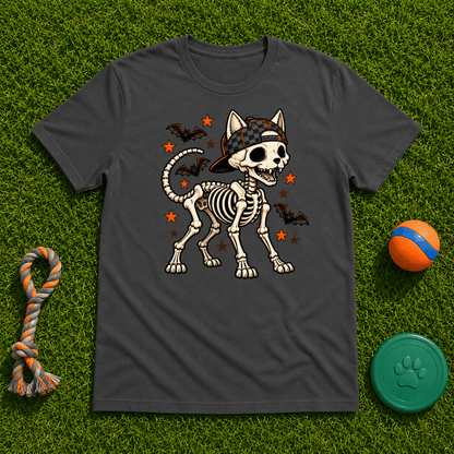 Dog Skeleton Halloween T Shirt - FluffnCoblackxs