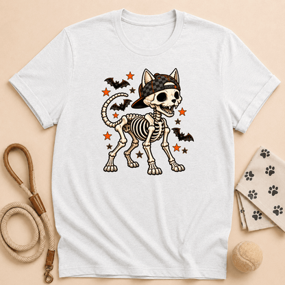 Dog Skeleton Halloween T Shirt - FluffnCoblackxs