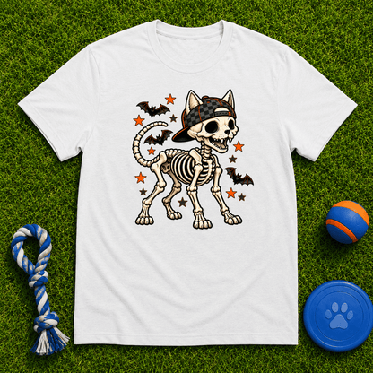 Dog Skeleton Halloween T Shirt - FluffnCoblackxs
