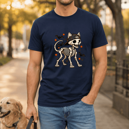 Dog Skeleton Halloween T Shirt - FluffnCoblackxs