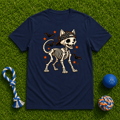 Dog Skeleton Halloween T Shirt - FluffnCoblackxs