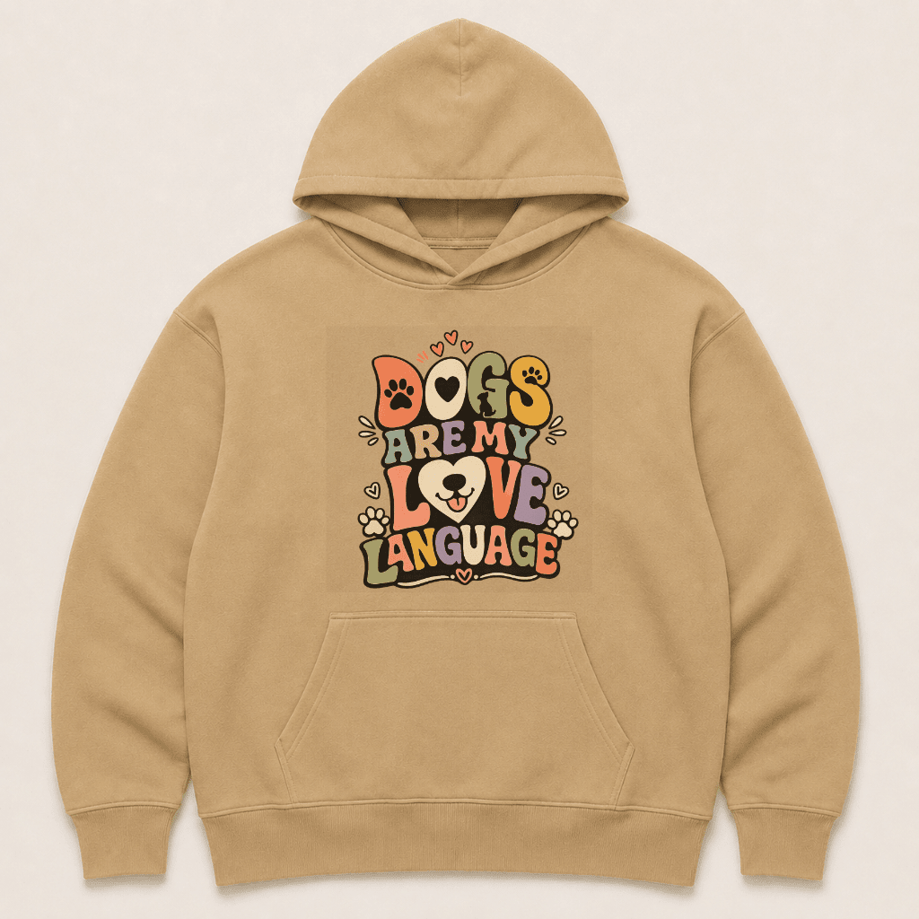 Dogs are my love language Human Hoodie - FluffnCoBlackxshuman only