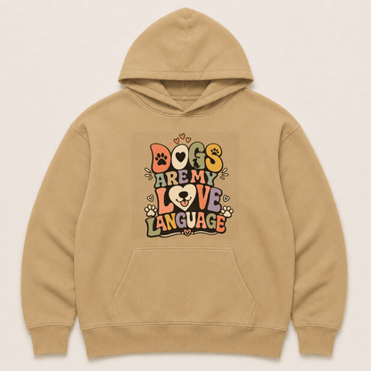 Dogs are my love language Human Hoodie - FluffnCoBlackxshuman only